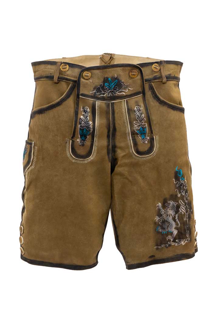 Premium Trachten Men’s Lederhosen Tannish Brown (Deer Skin)