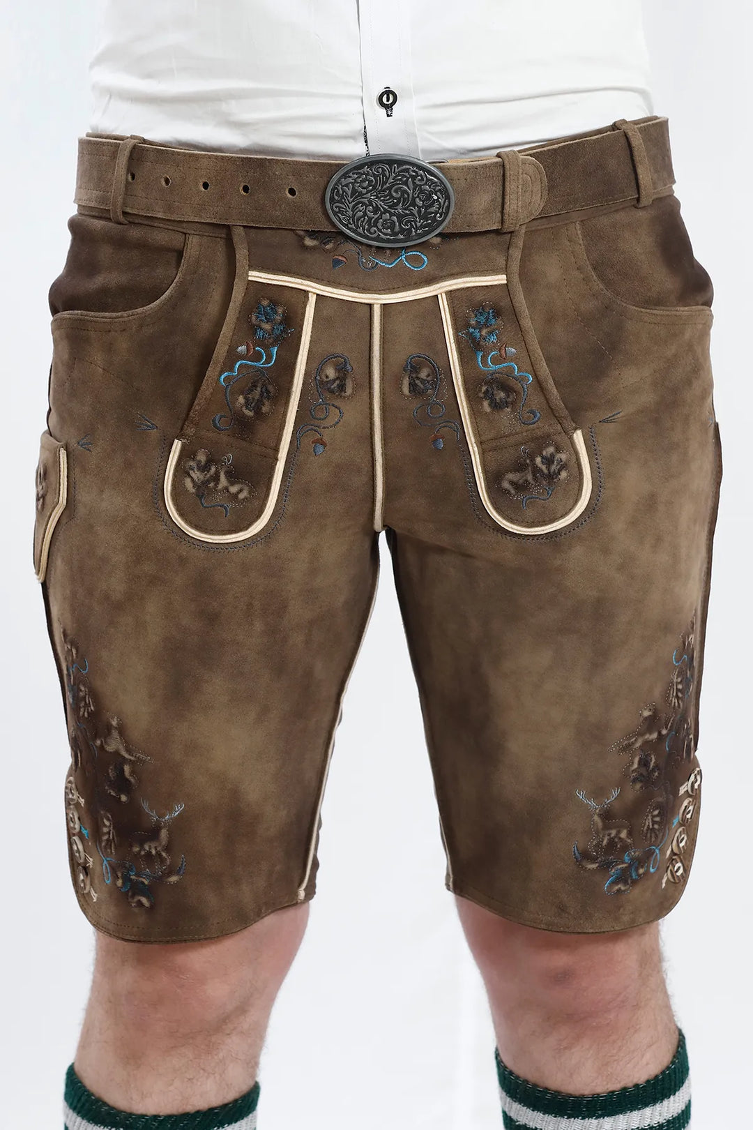 Smoke Brown Lederhosen Mens Attire