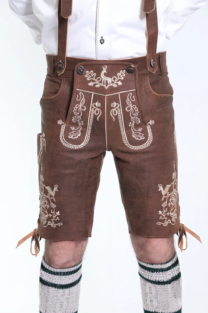 Trachten Short Lederhosen Wild Brown