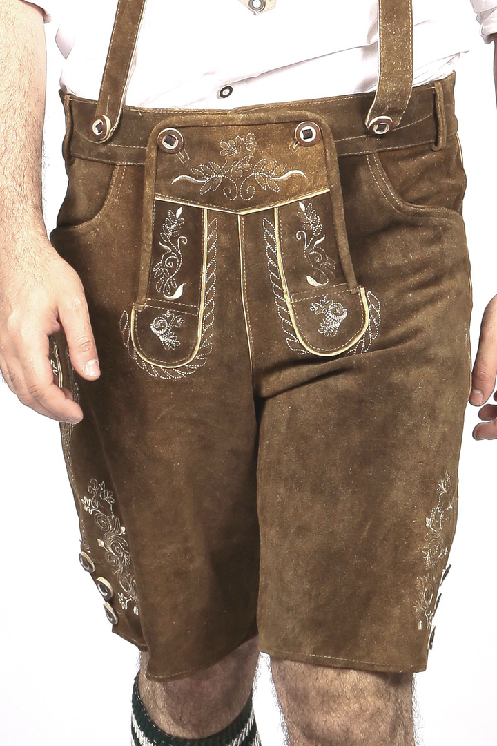 Short Plattler Lederhosen Staggering Brown
