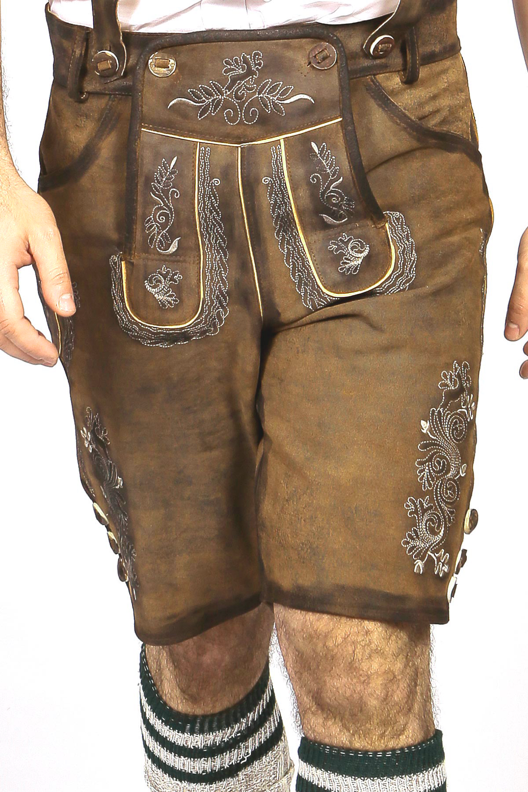 Trachten Short Lederhosen Dark Brown