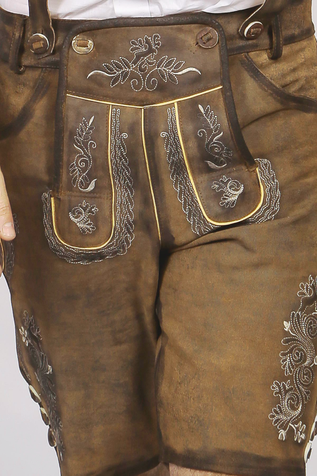 Trachten Short Lederhosen Dark Brown