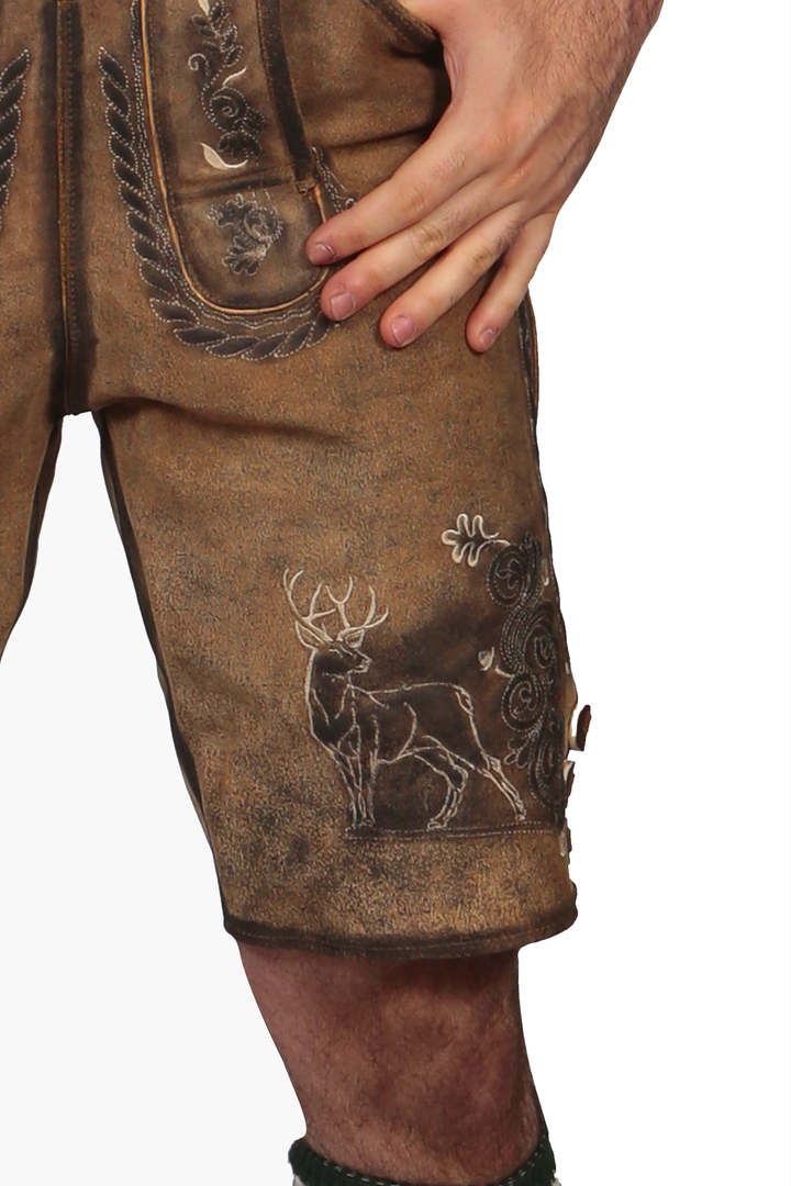 Trachten Short Lederhosen Shaded Wild Brown
