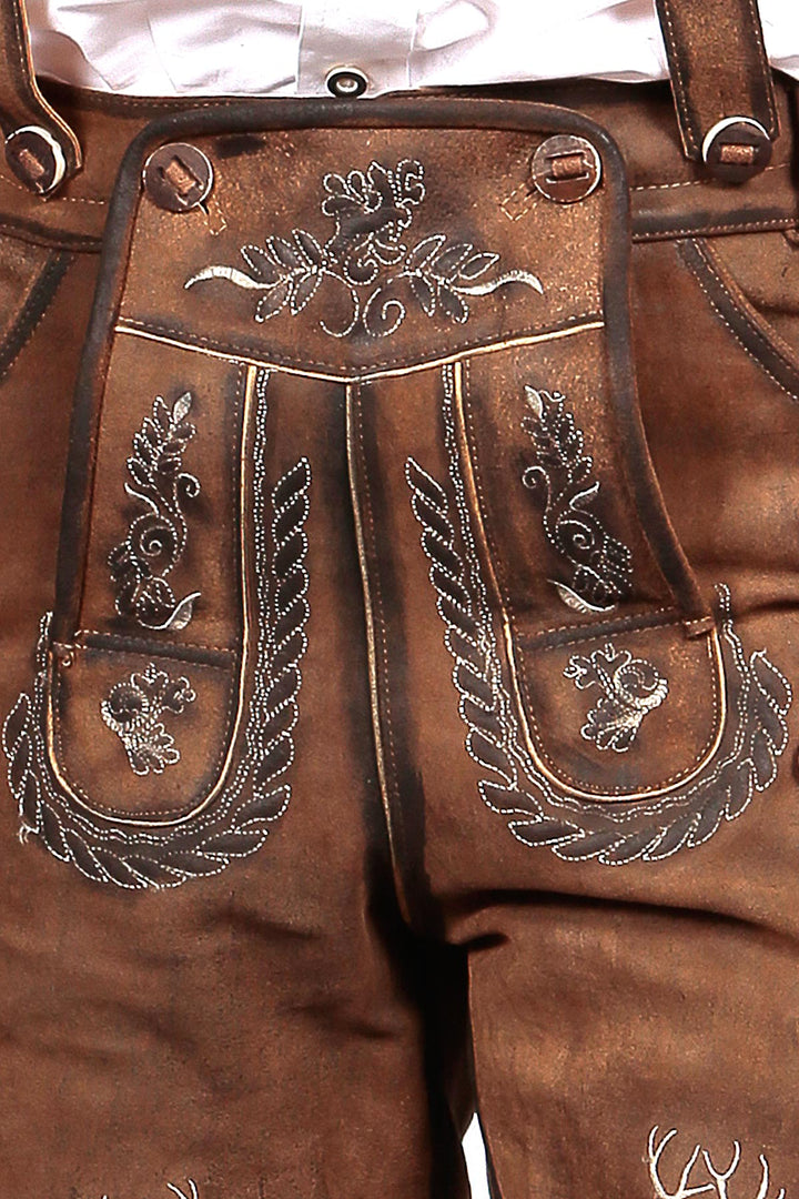 Trachten Short Lederhosen Dark Wild Brown