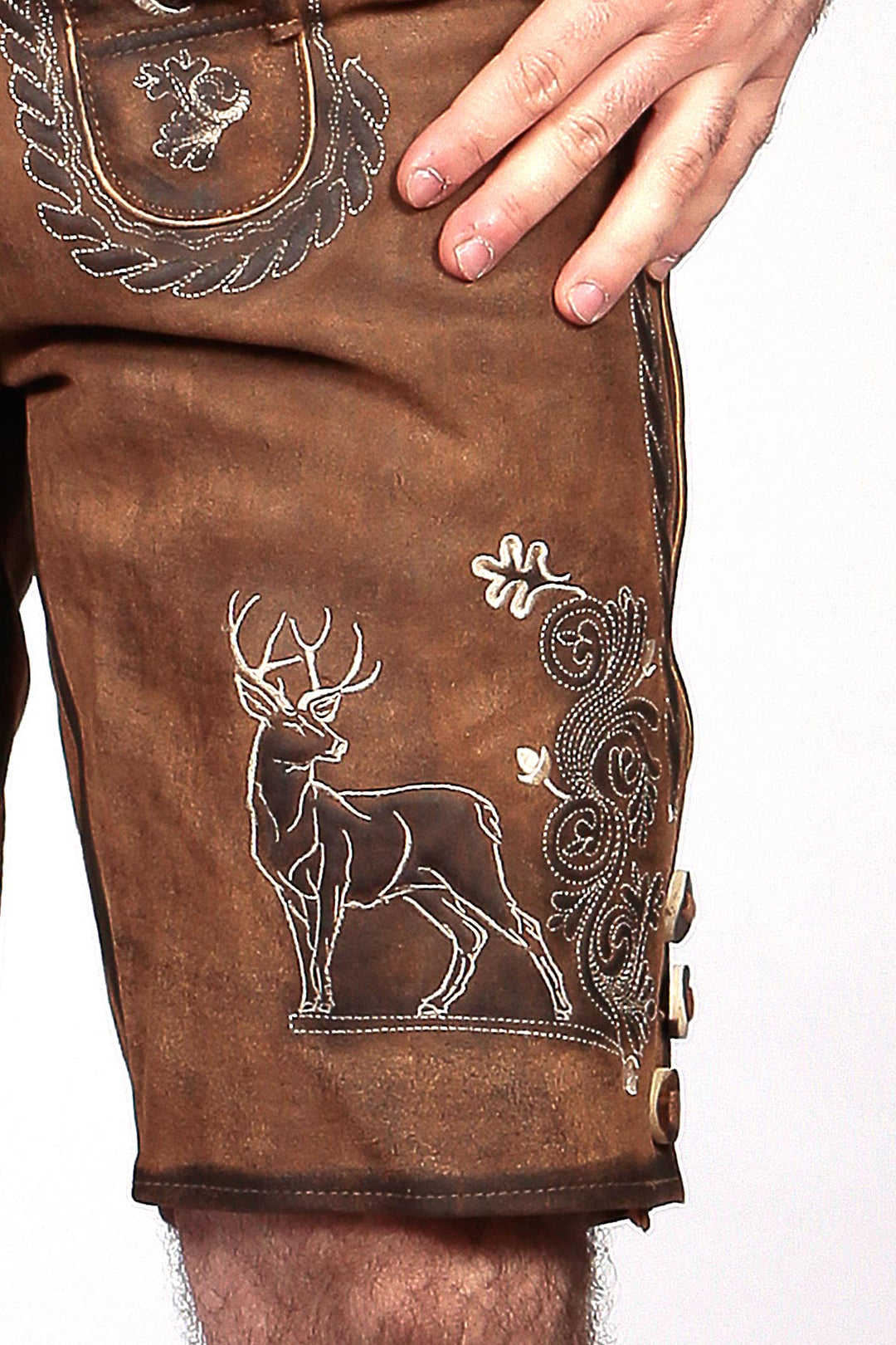 Trachten Short Lederhosen Dark Wild Brown