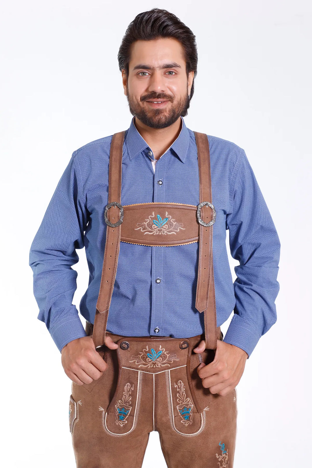 Trachten Men’s Lederhosen Coal Brown