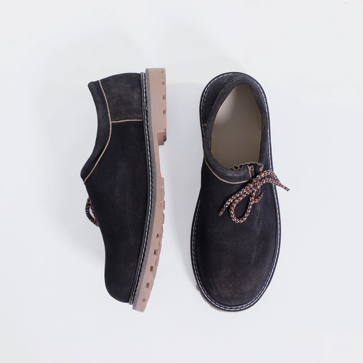 Classic Charcoal Black Bavarian Shoes