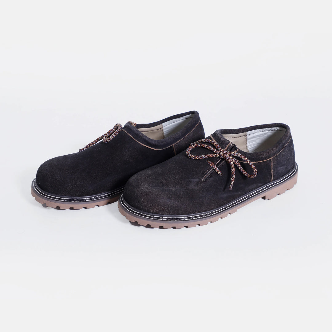 Classic Charcoal Black Bavarian Shoes