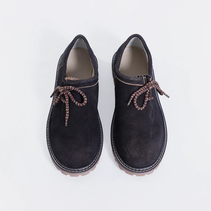 Classic Charcoal Black Bavarian Shoes