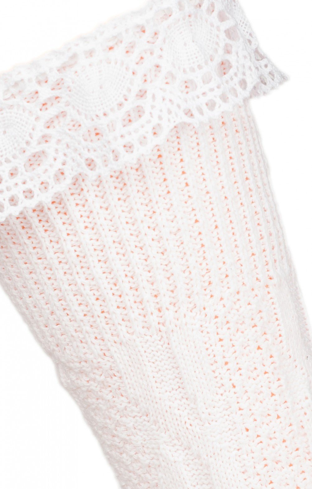 Trachtensocken mit Spitze weiß